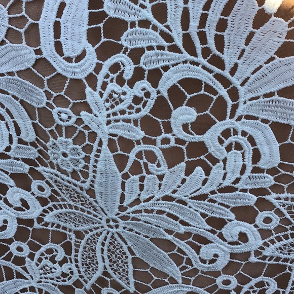 White House Black Market Cream Lace With Nude Lining Pencil Skirt - Picture 10 of 12